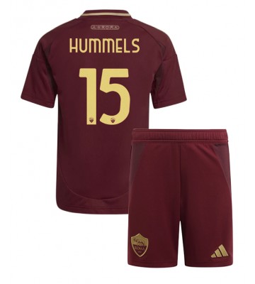 AS Roma Mats Hummels #15 Hemmakläder Barn 2024-25 Kortärmad (+ Korta byxor)